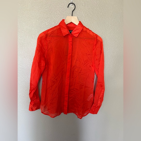 NWTJ. Crew Red Lightweight Shirt Jacket with Classic Collar - Picture 2 of 5